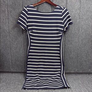 Banana Republic Navy and White Striped Dress